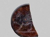 Aeg V 20  Aeg V 20, Griechisch-römische Zeit, Gemme mit Greif, Braunes Glas, H 1,1 cm, B 0,6 cm, T 0,1 cm : Bestandskatalog Ägypten, Museumsfoto: Claus Cordes